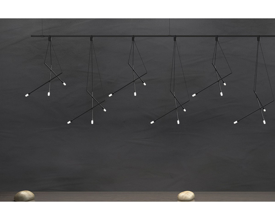 Sonneman - Suspenders 96" 1-Tier Linear with 9" Branch Luminaires, 18" Branch Luminaires