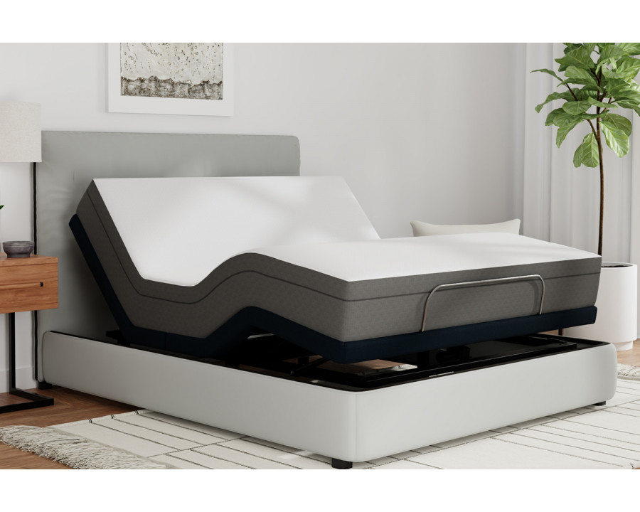 South Bay 10" Medium Gel Infused King Memory Foam Mattress and Model P Adjustable Bed Base