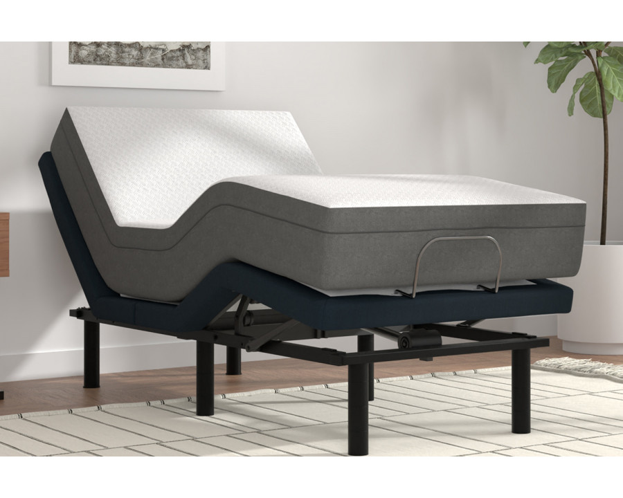 South Bay 10" Medium Gel Infused Twin Long Memory Foam Mattress and Model 3 Adjustable Bed Base