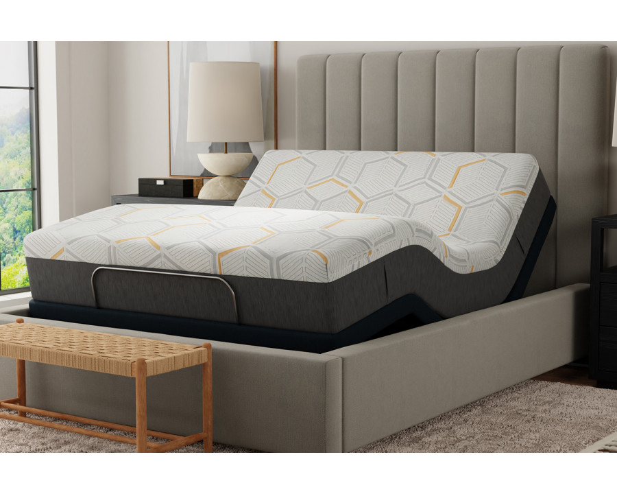 South Bay 12" Medium Copper Gel Infused King Premium Memory Foam Mattress and Model 3 Adjustable Bed Base