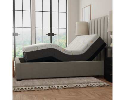 South Bay 12" Medium Copper Gel Infused King Premium Memory Foam Mattress and Model 3 Adjustable Bed Base