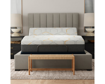 South Bay 12" Medium Copper Gel Infused King Premium Memory Foam Mattress and Model P Adjustable Bed Base