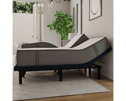 South Bay 12" Soft and Firm Flippable Gel Infused Cal King Split Memory Foam Mattress and Model H Adjustable Bed Base