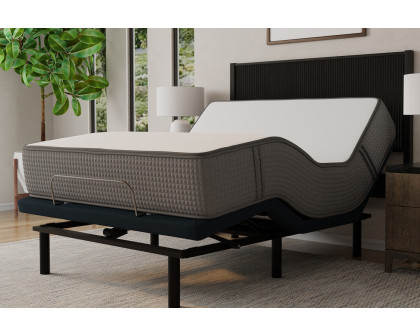 South Bay - 12" Soft and Firm Flippable Gel Infused Memory Foam Mattress and Model P Adjustable Bed Base