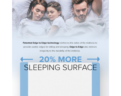 South Bay 12" Medium Zoned Gel Infused Premium Memory Foam Mattress - Cal King Split Size