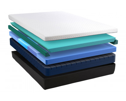 South Bay 12" Medium Zoned Gel Infused Premium Memory Foam Mattress - Cal King Split Head Size