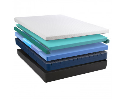 South Bay 12" Medium Zoned Gel Infused Premium Memory Foam Mattress - King Split Head Size