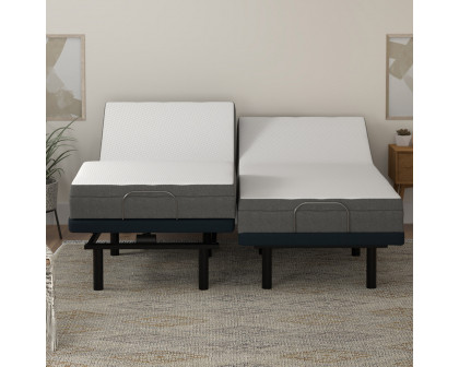 South Bay 8" Firm Gel Infused Cal King Split Memory Foam Mattress and Model 3 Adjustable Bed Base