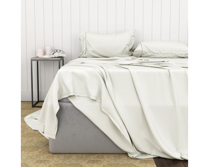 South Bay Bamboo Cotton Sheets - Ivory, Cal King Split Size