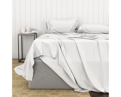 South Bay Bamboo Cotton Sheets - White, Cal King Size