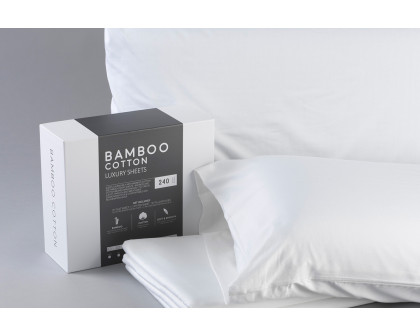 South Bay - White Bamboo Cotton Sheets