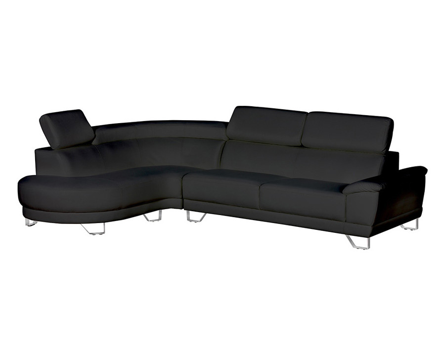 Stanza Almira Left Facing Sectional - Black