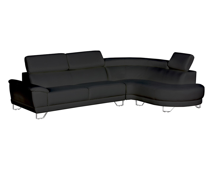 Stanza Almira Right Facing Sectional - Black