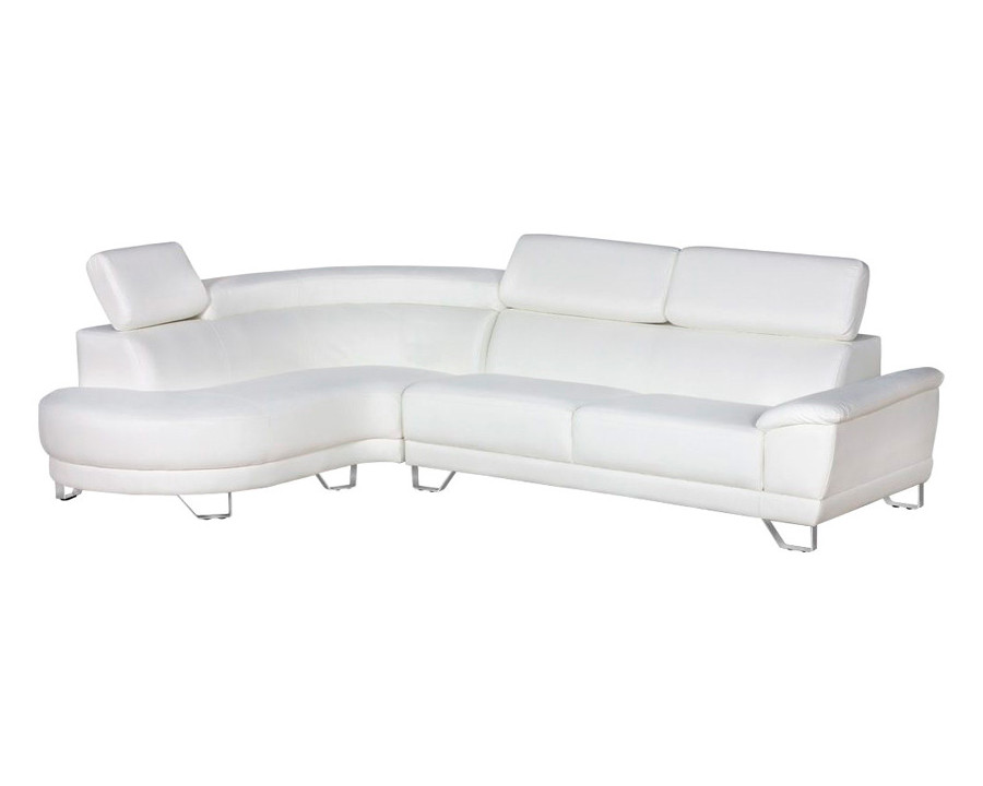 Stanza Almira Left Facing Sectional - White