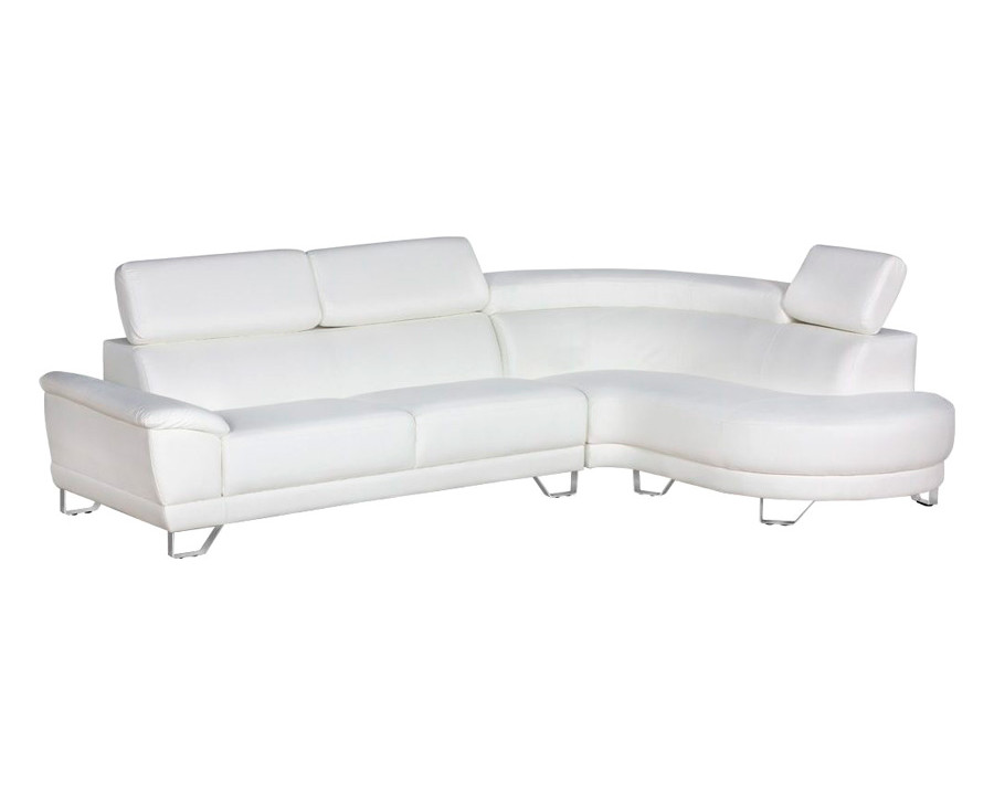 Stanza Almira Right Facing Sectional - White