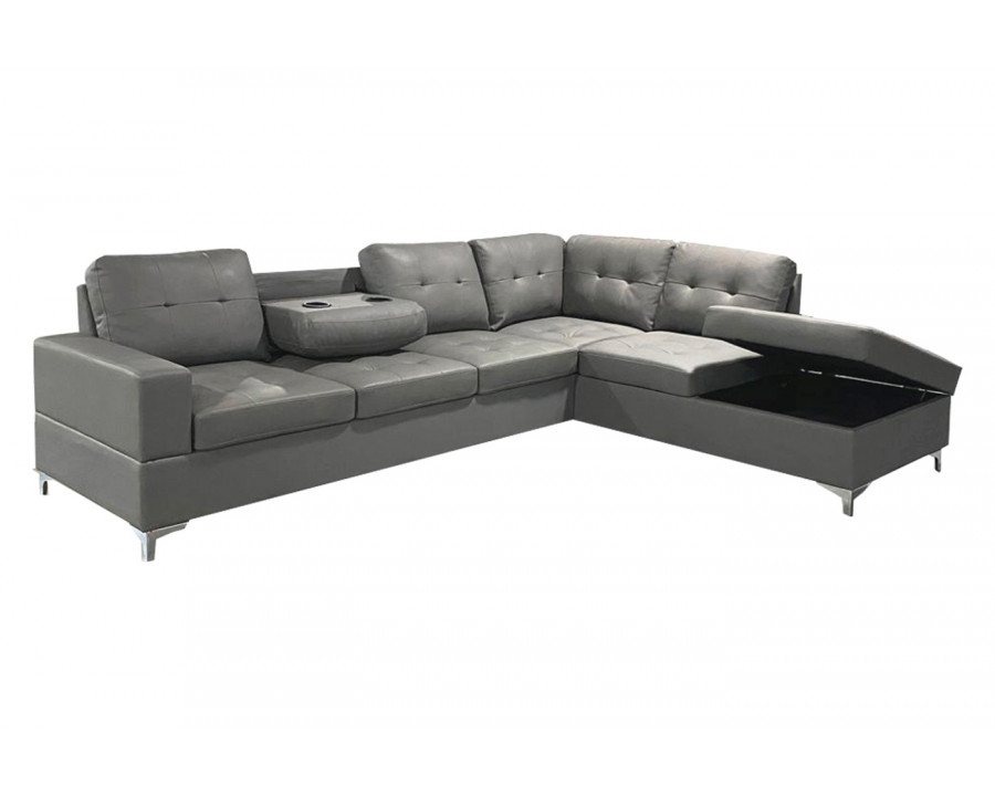 Stanza Antonella Right Facing Sectional - Gray