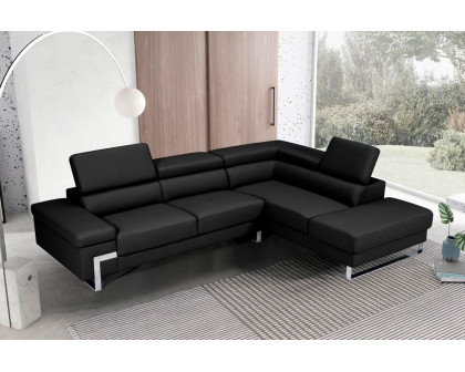 Stanza Athena Right Facing Sectional - Black