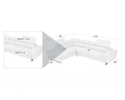 Stanza™ Athena Right Facing Sectional - Gray