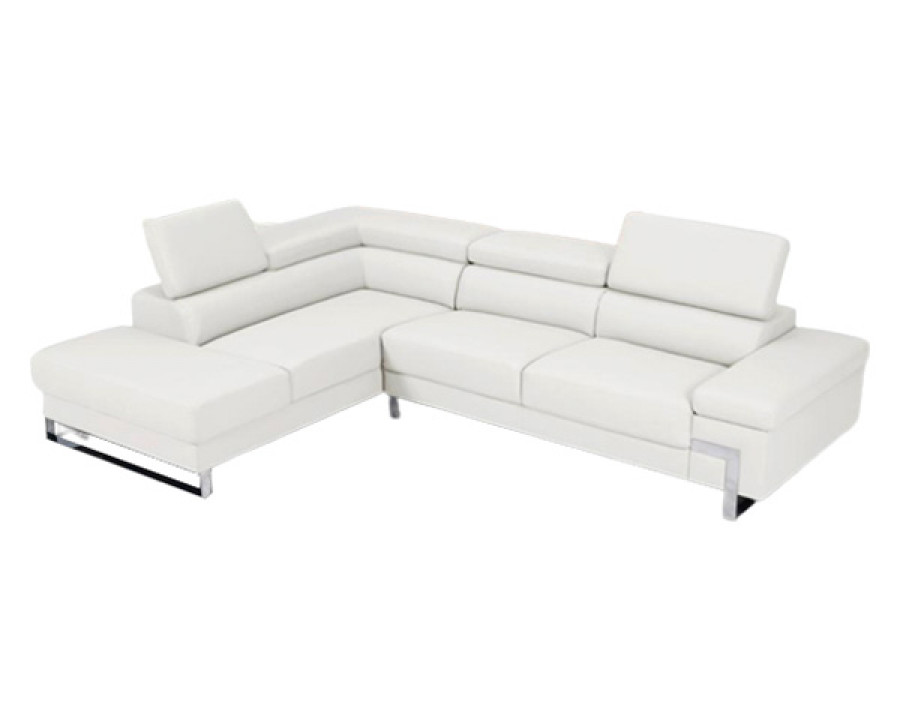 Stanza Athena Left Facing Sectional - White