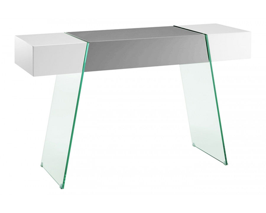 Stanza Bronx Console Table - White/Gray