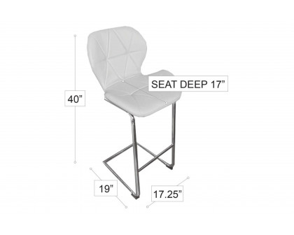 Stanza Crystal Barstool - Black