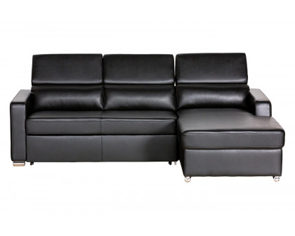 Stanza Kahlil Left Facing Sectional - Black