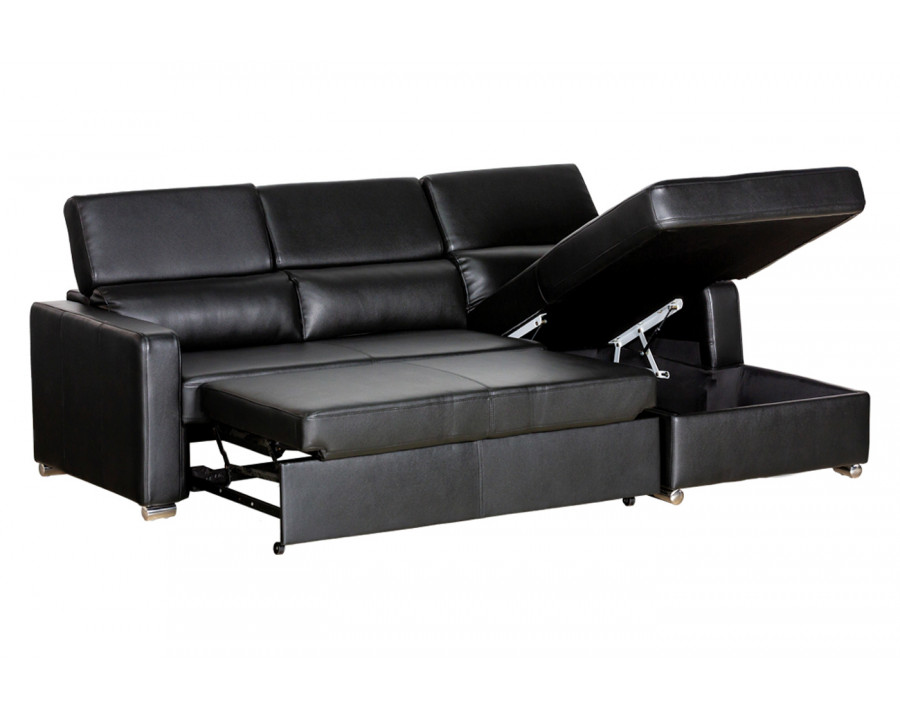 Stanza Kahlil Right Facing Sectional - Black