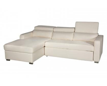 Stanza™ Kahlil Left Facing Sectional - White