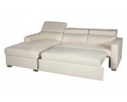 Stanza™ Kahlil Left Facing Sectional - White