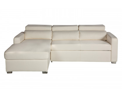 Stanza™ Kahlil Left Facing Sectional - White