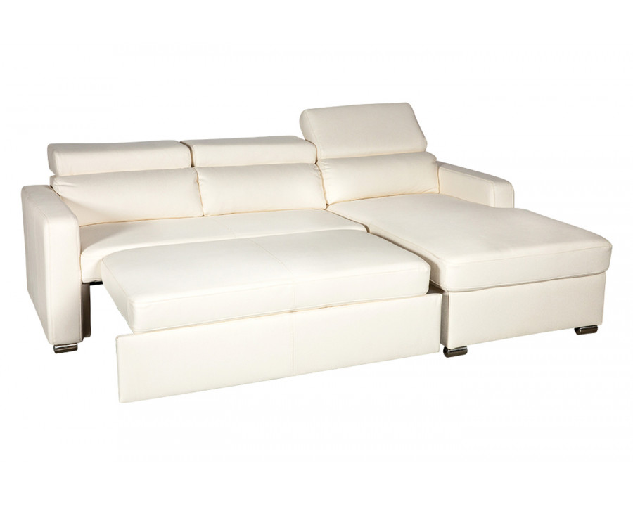 Stanza Kahlil Right Facing Sectional - White