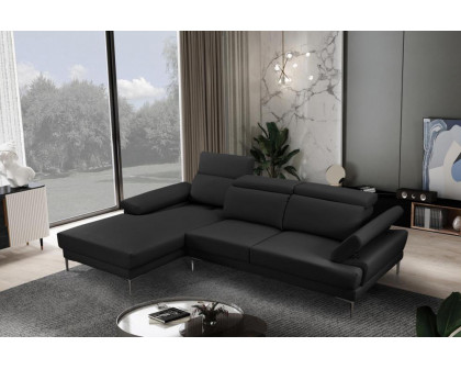 Stanza Kim Left Facing Sectional - Black