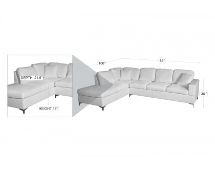 Stanza™ KIVA Left Facing Sectional - Gray