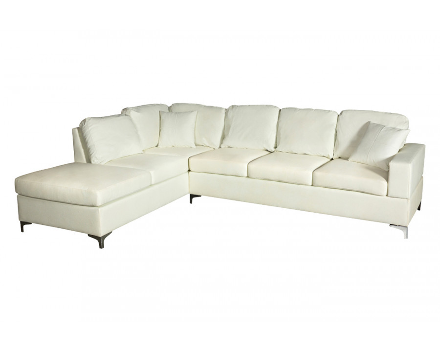 Stanza KIVA Left Facing Sectional - White