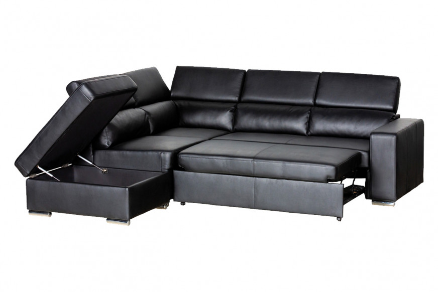 Stanza™ Klaus Left Facing Sectional - Black