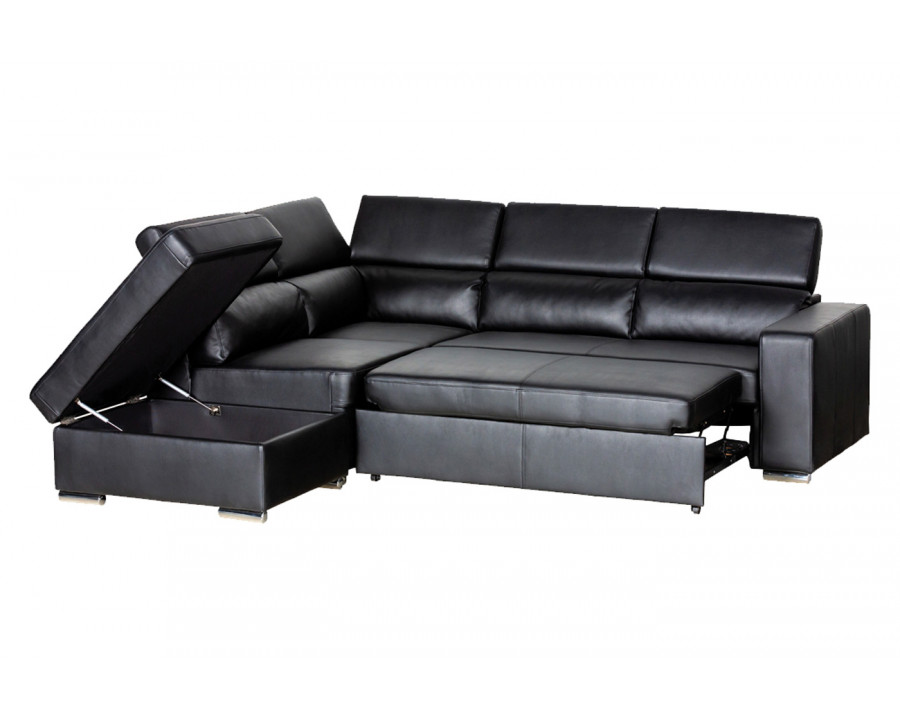 Stanza Klaus Left Facing Sectional - Black