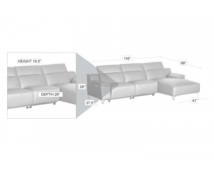 Stanza™ Melanie Left Facing Sectional - Gray