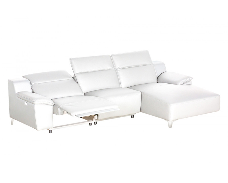 Stanza Melanie Left Facing Sectional - White