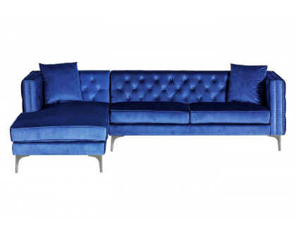 Stanza - Melissa Left Facing Velvet Sectional