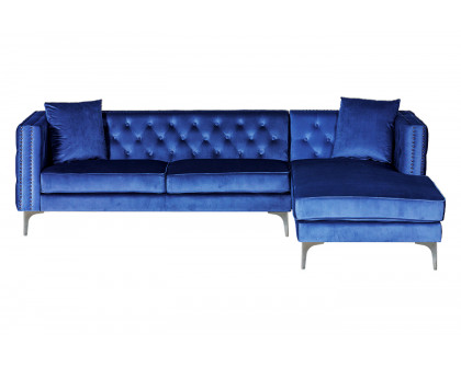 Stanza - Melissa Left Facing Velvet Sectional