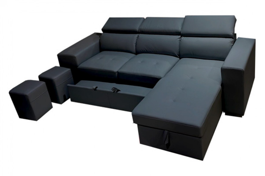 Stanza™ Milano Reversible Sectional - Black