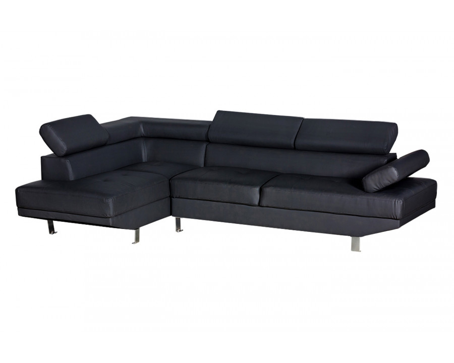 Stanza Mykonos Left Facing Sectional - Black