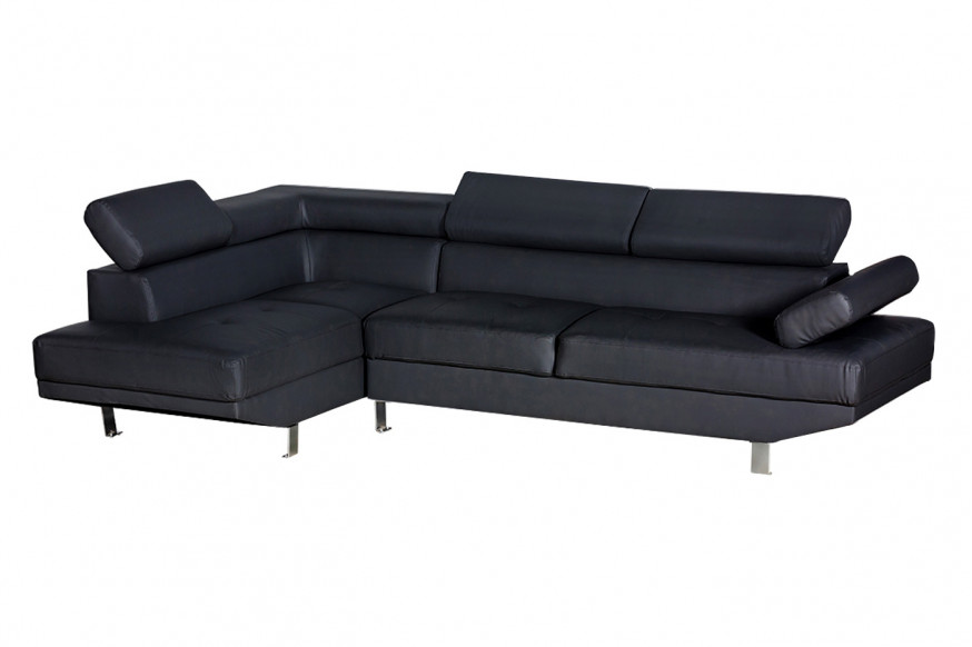 Stanza™ Mykonos Left Facing XL Sectional - Black