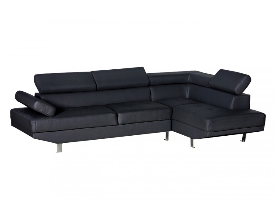 Stanza Mykonos Right Facing Sectional - Black