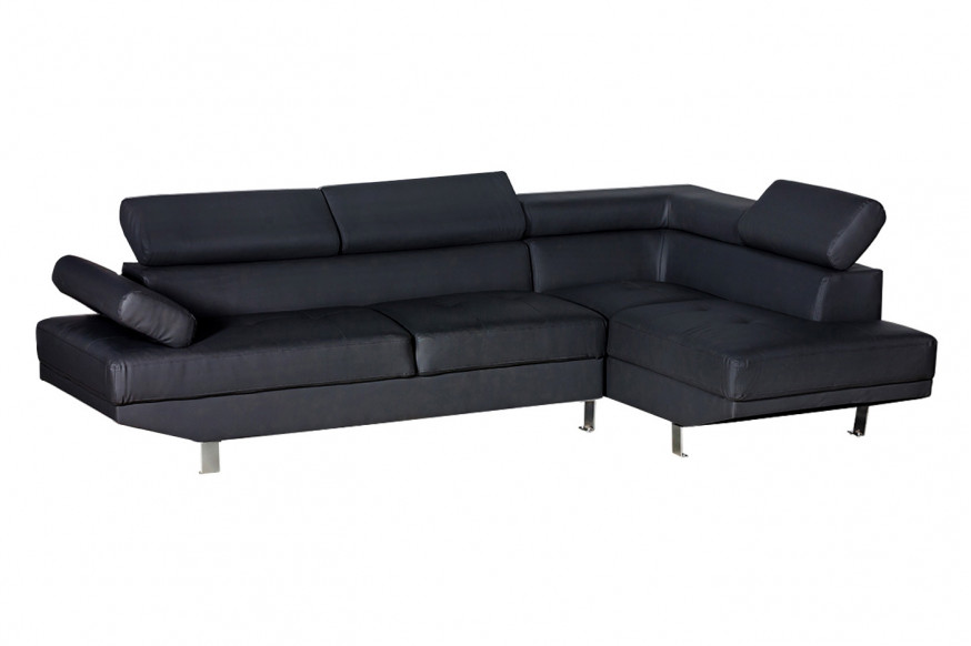 Stanza™ Mykonos Right Facing XL Sectional - Black