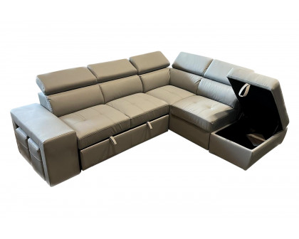 Stanza™ Positano Right Facing Eco Leather Sectional - Gray