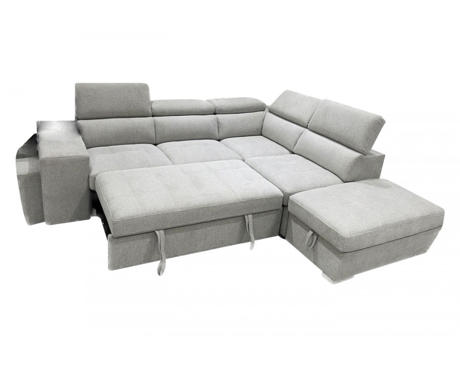 Stanza Positano Right Facing Fabric Sectional - Gray