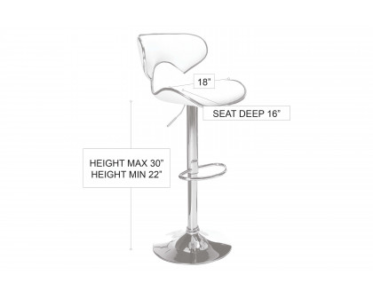 Stanza Pub Barstool - White