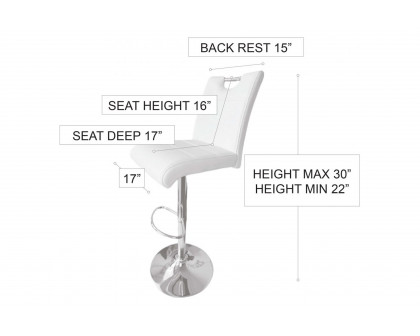 Stanza Rio Barstool - White