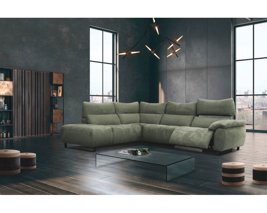 Stella - Pearl Sectional with Recliner